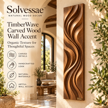 SOLVESSAE™ TimberWave Carved Wood Wall Accent