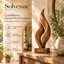 SOLVESSAE™ CedarBloom Natural Wood Sculpture