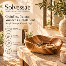 SOLVESSAE™ GrainFlow Natural Wooden Catchall Bowl