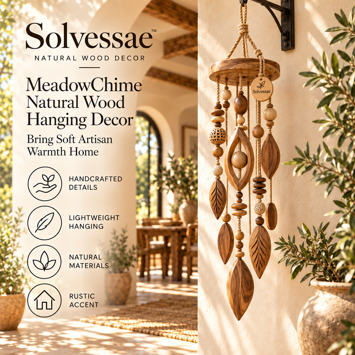 SOLVESSAE™ ArtisanRoot Premium Wooden Display Sculpture