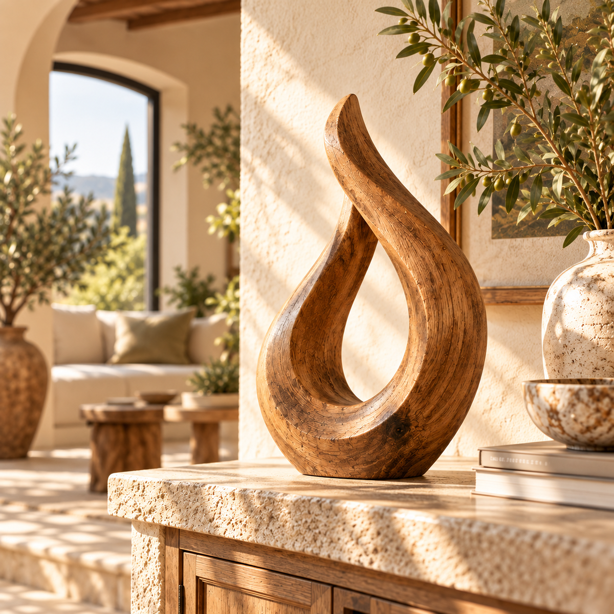 SOLVESSAE™ Woodland Curve Handmade Accent