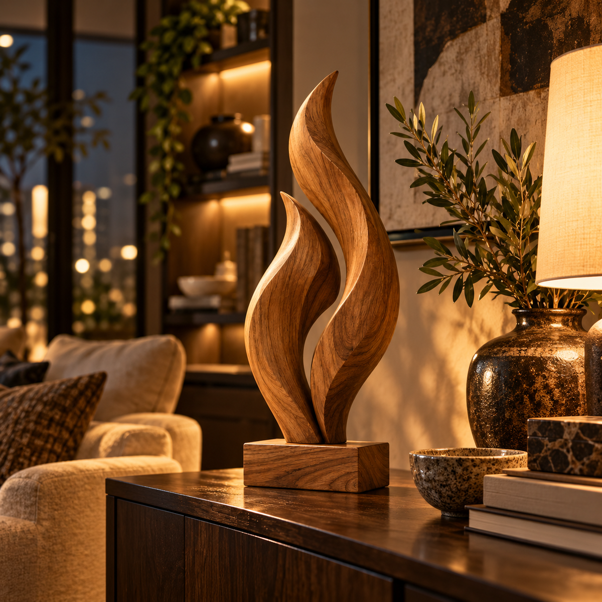 SOLVESSAE™ Woodland Curve Handmade Accent