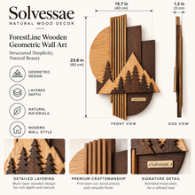 SOLVESSAE™ ForestLine Wooden Geometric Wall Art