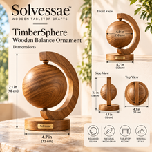 SOLVESSAE™ TimberSphere Wooden Balance Ornament