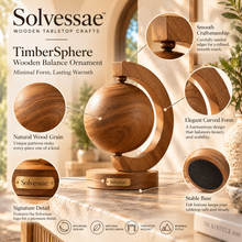 SOLVESSAE™ TimberSphere Wooden Balance Ornament
