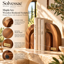 SOLVESSAE™ TimberEdge Wooden Book Display Stand