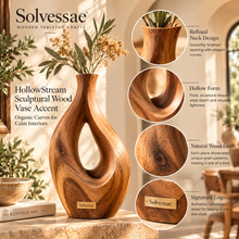 SOLVESSAE™ Handmade BranchLine Wooden Decorative Sculpture