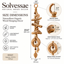 SOLVESSAE™ NatureRoot Organic Wood Hanging Decor