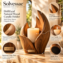 SOLVESSAE™ NatureArc Wooden Decorative Candle Base