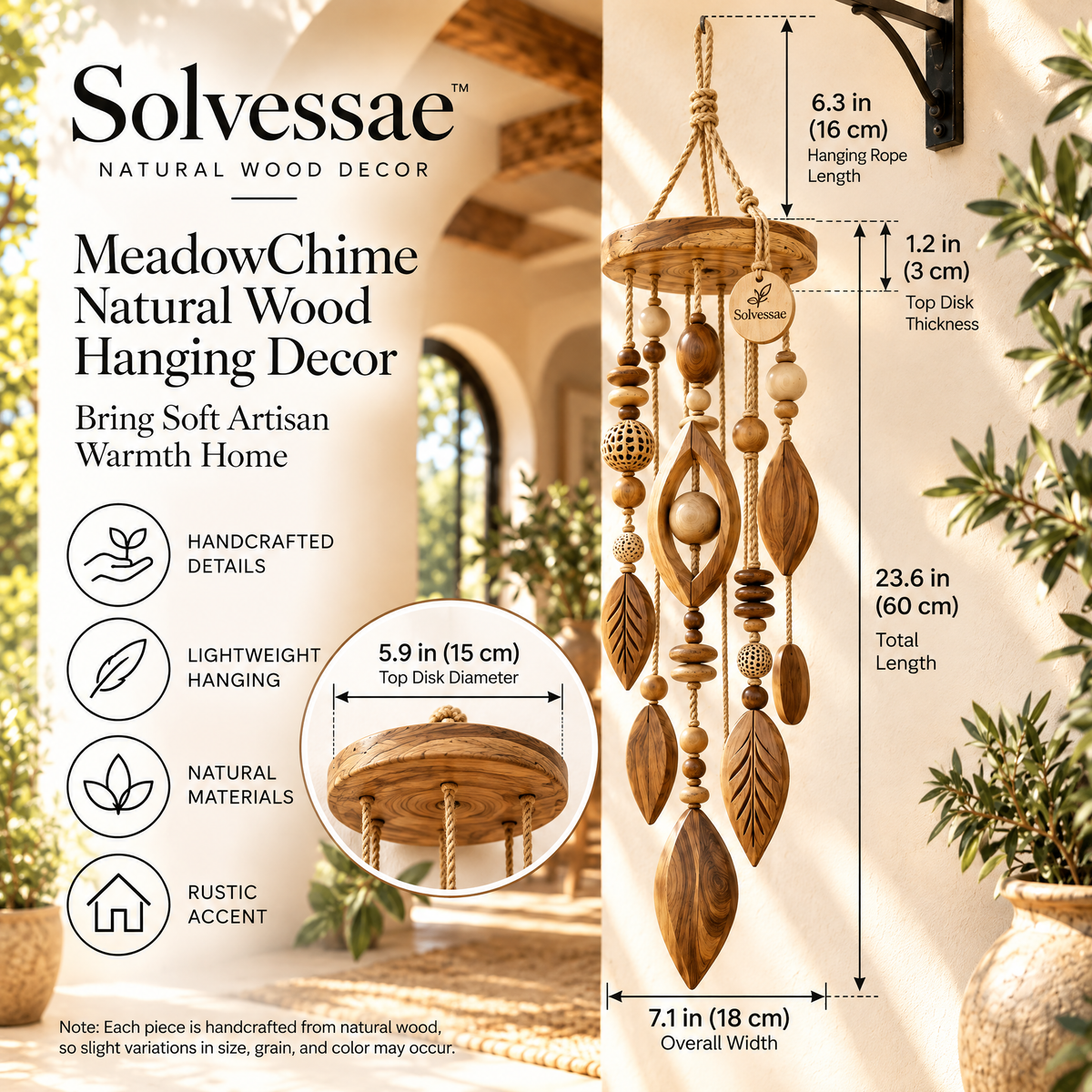 SOLVESSAE™ ArtisanRoot Premium Wooden Display Sculpture