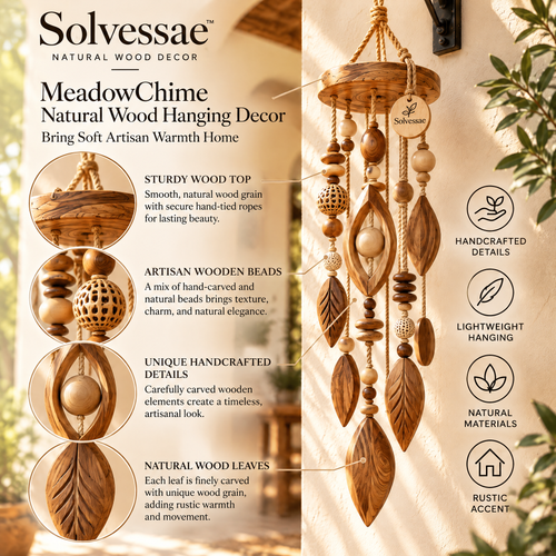 SOLVESSAE™ ArtisanRoot Premium Wooden Display Sculpture