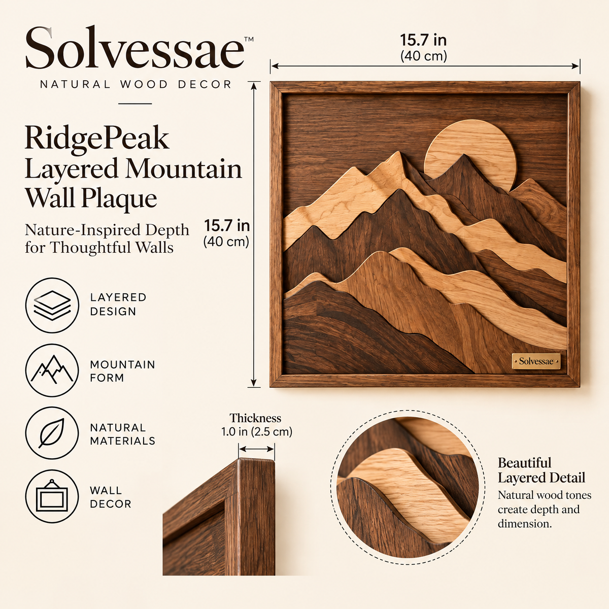 SOLVESSAE™ ForestSpirit Natural Wood Abstract Sculpture