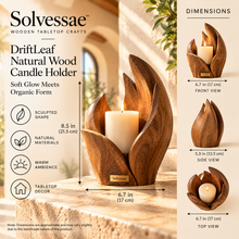 SOLVESSAE™ NatureArc Wooden Decorative Candle Base