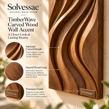 SOLVESSAE™ TimberWave Carved Wood Wall Accent