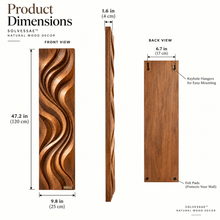 SOLVESSAE™ TimberWave Carved Wood Wall Accent