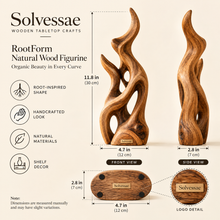 SOLVESSAE™ RootForm Natural Wood Figurine