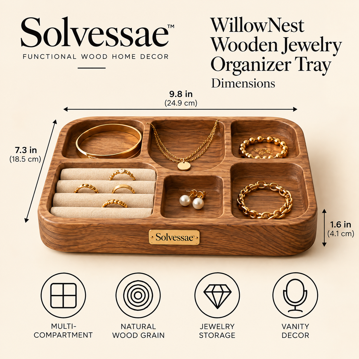 SOLVESSAE™ RiverStone Wooden Form Sculpture